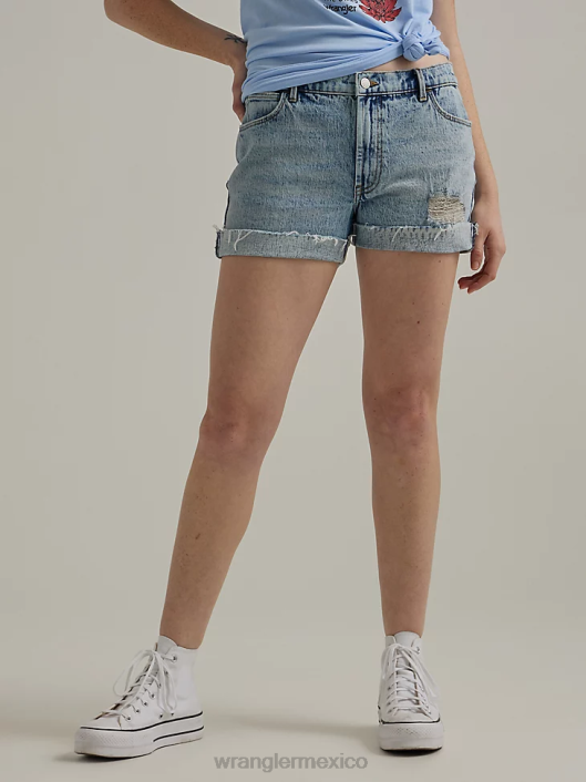 ropa mx Wrangler mujer shorts de mezclilla desgastados flor silvestre (112333497) 62D6851