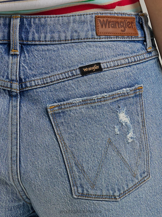 ropa mx Wrangler mujer shorts de talle alto hasta la mitad del muslo florecer (112333478) 62D6826