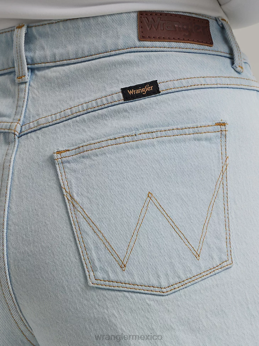 ropa mx Wrangler mujer shorts de talle alto hasta la mitad del muslo sueño azul (112333794) 62D6825