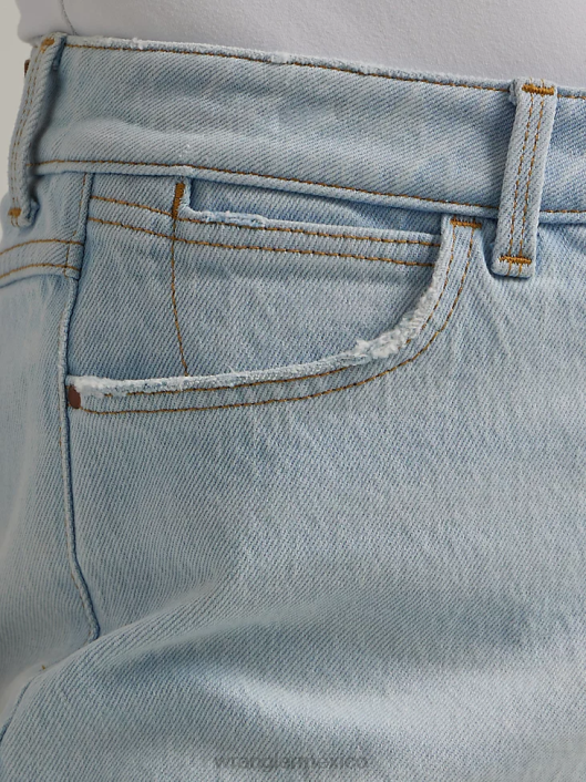 ropa mx Wrangler mujer shorts de talle alto hasta la mitad del muslo sueño azul (112333794) 62D6825