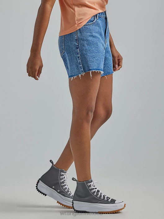 ropa mx Wrangler mujer shorts de talle alto hasta la mitad del muslo topacio (112333477) 62D6827