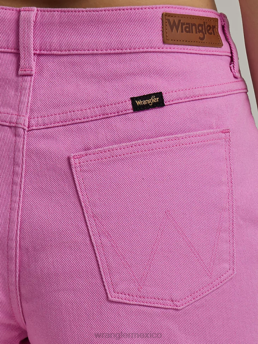 ropa mx Wrangler mujer shorts vintage de tiro alto con cortes baya (112333536) 62D6835