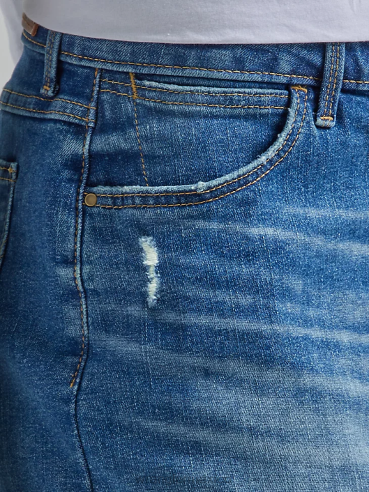 ropa mx Wrangler mujer shorts vintage de tiro alto con cortes camino de tierra (112327627) 62D6836