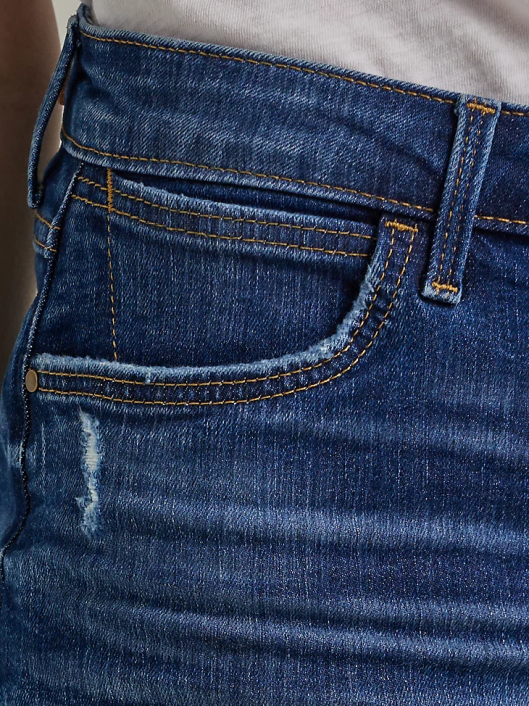 ropa mx Wrangler mujer shorts vintage de tiro alto con cortes carmesí (112327628) 62D6832