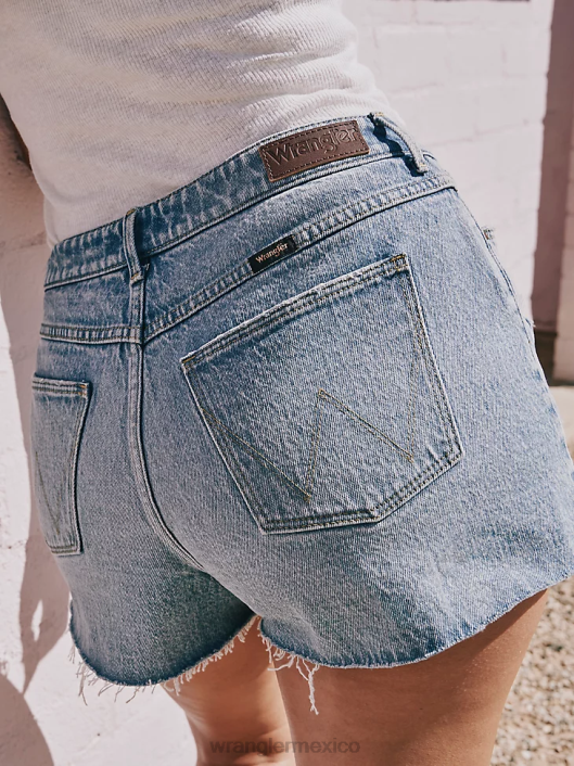 ropa mx Wrangler mujer shorts vintage de tiro alto con cortes florecer (112335762) 62D6833