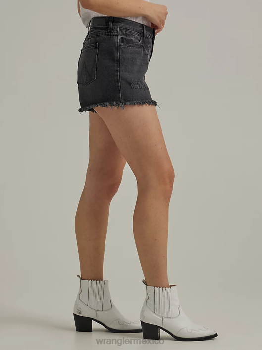 ropa mx Wrangler mujer shorts vintage de tiro alto con cortes luz de la luna (112333535) 62D6834