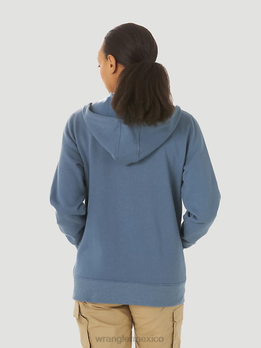 ropa mx Wrangler mujer sudadera con capucha y cremallera completa para trabajo riggs workwear mar azul (3wf19bs) 62D6865
