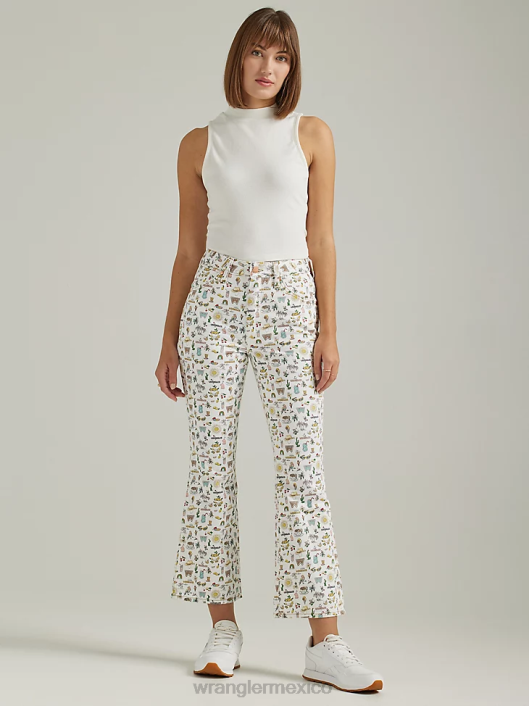 ropa mx Wrangler mujer vaqueros con corte bota lavar (09mwzdo) 62D6779