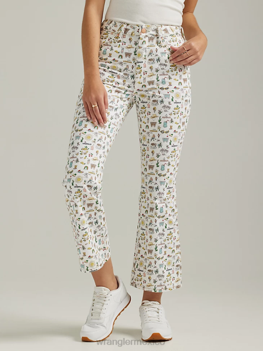 ropa mx Wrangler mujer vaqueros con corte bota lavar (09mwzdo) 62D6779