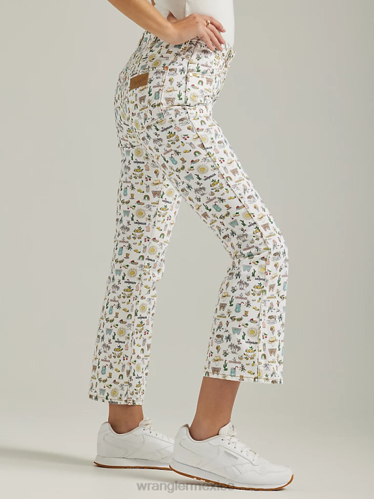 ropa mx Wrangler mujer vaqueros con corte bota lavar (09mwzdo) 62D6779