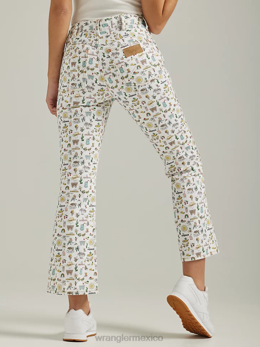 ropa mx Wrangler mujer vaqueros con corte bota lavar (09mwzdo) 62D6779