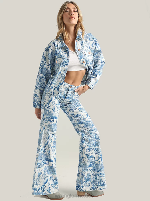 ropa mx Wrangler mujer vaqueros con corte bota lavar (09mwzdo) 62D6779