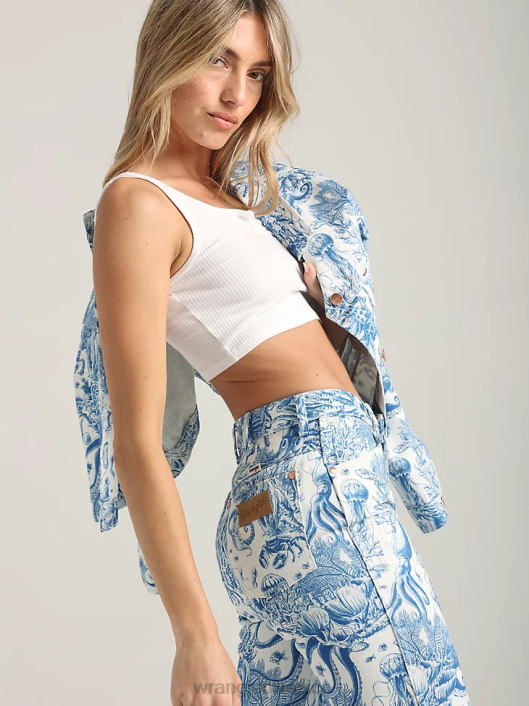 ropa mx Wrangler mujer vaqueros con corte bota lavar (09mwzdo) 62D6779