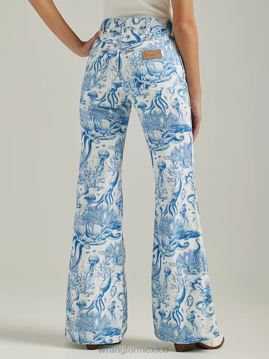 ropa mx Wrangler mujer vaqueros con corte bota lavar (09mwzdo) 62D6779