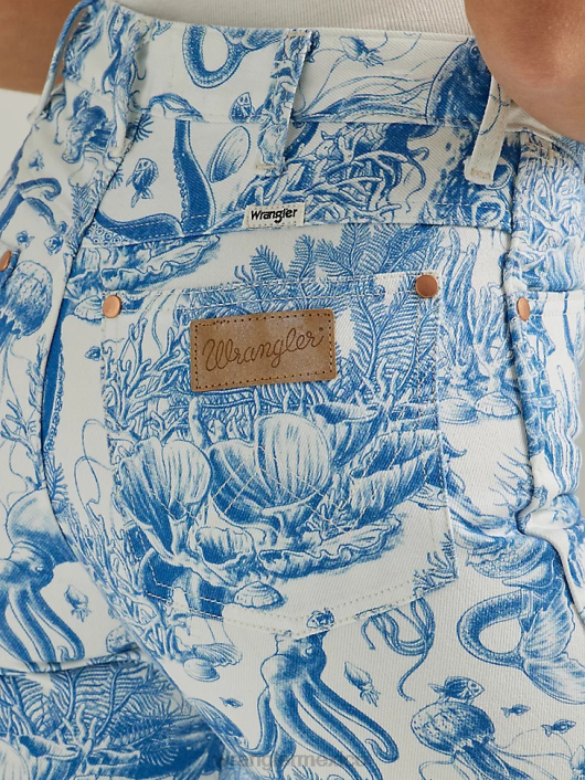 ropa mx Wrangler mujer vaqueros con corte bota lavar (09mwzdo) 62D6779