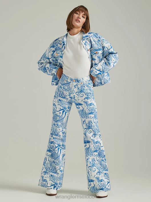 ropa mx Wrangler mujer vaqueros con corte bota lavar (09mwzdo) 62D6779