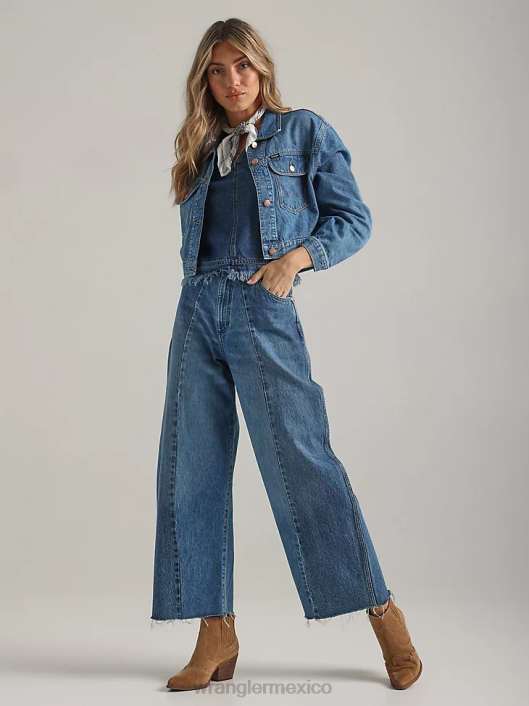 ropa mx Wrangler mujer vaqueros con corte bota lavar (09mwzdo) 62D6779