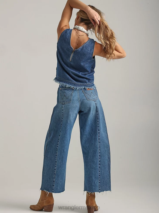 ropa mx Wrangler mujer vaqueros con corte bota lavar (09mwzdo) 62D6779