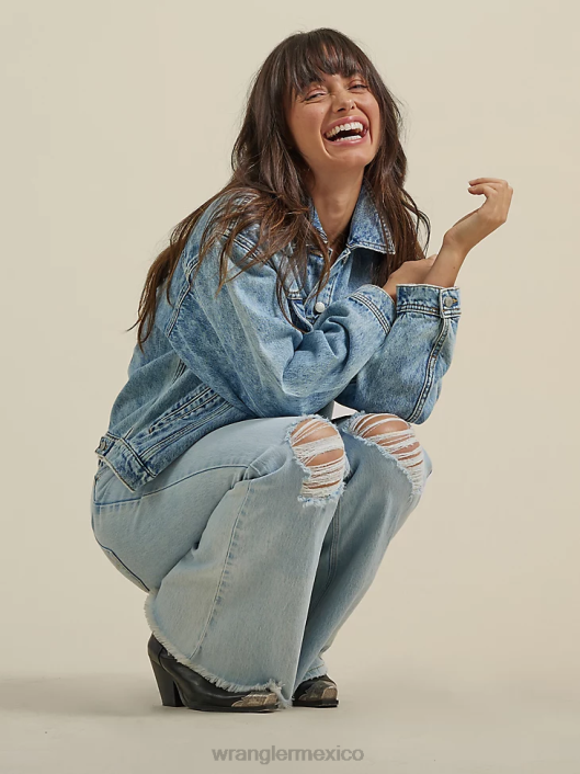 ropa mx Wrangler mujer vaqueros con corte bota lavar (09mwzdo) 62D6779