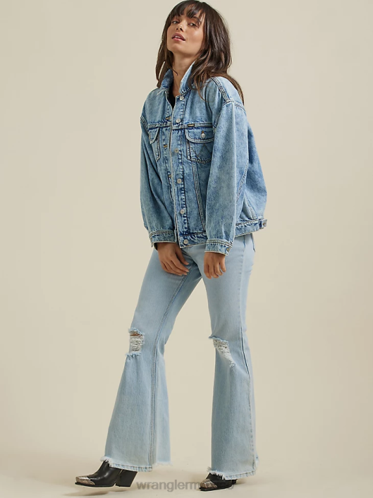 ropa mx Wrangler mujer vaqueros con corte bota lavar (09mwzdo) 62D6779