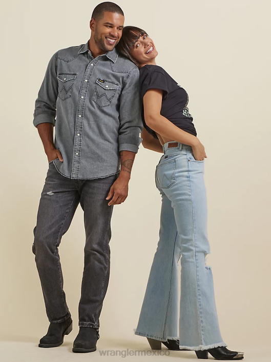 ropa mx Wrangler mujer vaqueros con corte bota lavar (09mwzdo) 62D6779