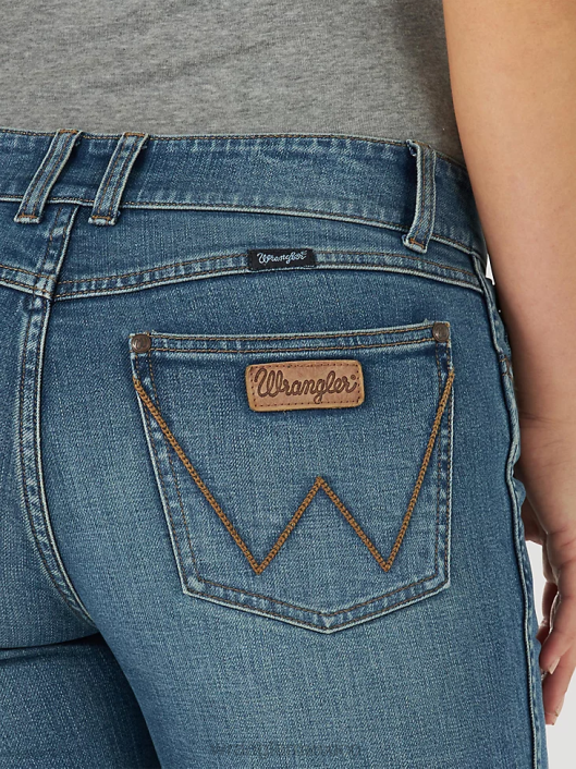 ropa mx Wrangler mujer vaqueros con corte bota lavar (09mwzdo) 62D6779