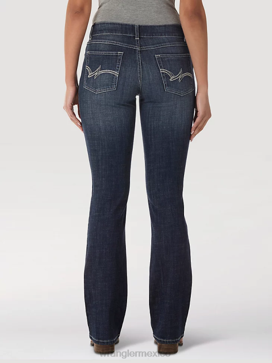 ropa mx Wrangler mujer vaqueros con corte bota lavar (09mwzdo) 62D6779
