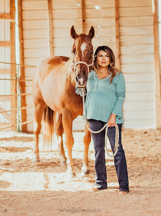 ropa mx Wrangler mujer vaqueros premamá retro mae lavado m (09mwzm1) 62D6807